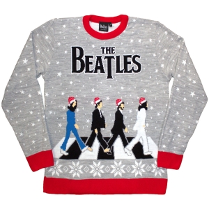 The Beatles - Abbey Road Xmas Uni Grey Sweatshirt in der Gruppe MERCHANDISE / Sweatshirt / Pop-Rock bei Bengans Skivbutik AB (5647748r)