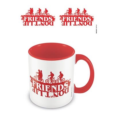 Stranger Things - Friends Don't Lie Red Coloured Inner Mug in der Gruppe MERCHANDISE / Tasse / TV-serie bei Bengans Skivbutik AB (5648443)