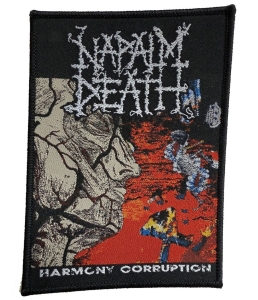 Napalm Death - Patch Harmony Corruption Black Bor in der Gruppe MERCHANDISE / Accessoarer / Hårdrock bei Bengans Skivbutik AB (5648778)