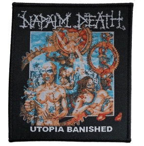 Napalm Death - Patch Utopia Banished Black Border in der Gruppe MERCHANDISE / Stoffaufnäher / Heavy Metal bei Bengans Skivbutik AB (5648780)