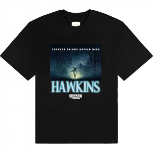 Stranger Things - Happen Here Uni Bl T-Shirt in der Gruppe MERCHANDISE / T-shirt / Kommande / Film-Musikal bei Bengans Skivbutik AB (5649163r)