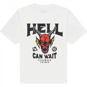 Stranger Things - Hell Can Wait Uni Wht T-Shirt in der Gruppe MERCHANDISE / T-shirt / Kommande / Film-Musikal bei Bengans Skivbutik AB (5649169r)