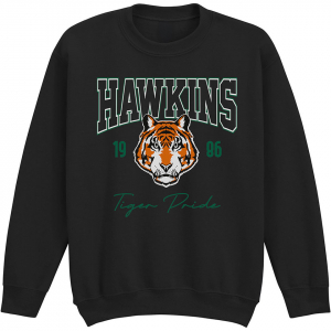 Stranger Things - High School Hawkins Uni Bl Sweatshirt in der Gruppe MERCHANDISE / Kapuzenpullover / Kommande /  bei Bengans Skivbutik AB (5649177r)