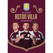 Aston Villa Fc - 2026 A3 Calendar in der Gruppe MERCHANDISE / Kalender / Sport bei Bengans Skivbutik AB (5649946)