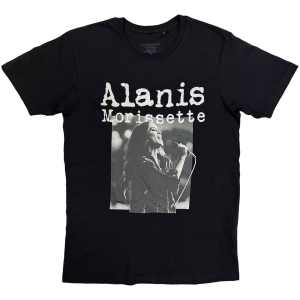 Alanis Morissette - Singing Photo Uni Bl T-Shirt in der Gruppe MERCHANDISE / T-shirt / Pop-Rock bei Bengans Skivbutik AB (5650168r)