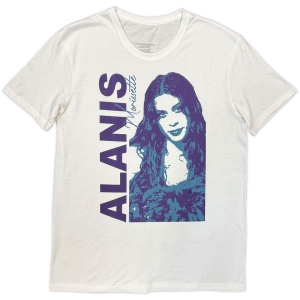 Alanis Morissette - Portrait Photo Uni Wht T-Shirt in der Gruppe MERCHANDISE / T-shirt / Pop-Rock bei Bengans Skivbutik AB (5650169r)