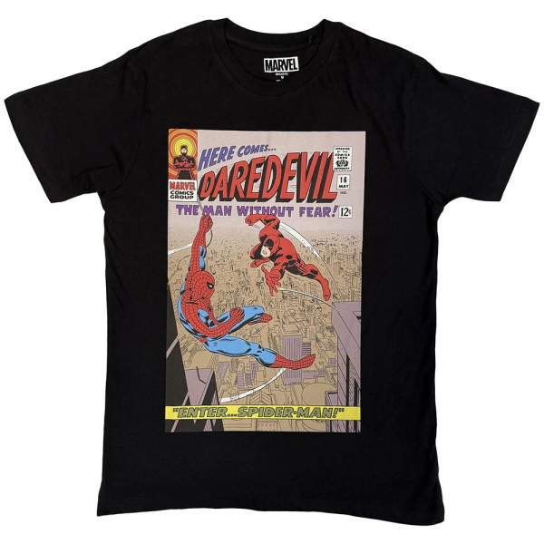 Marvel - Daredevil Enter Spider-Man Uni Bl T-Shirt in der Gruppe MERCH / Kleidung / T-Shirts bei Bengans Skivbutik AB (5651289r)