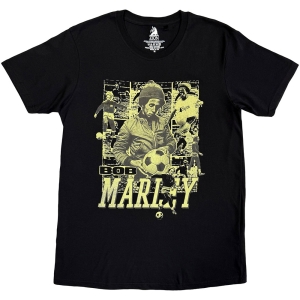 Bob Marley - Football Collage Uni Bl T-Shirt in der Gruppe MERCHANDISE / T-shirt / Reggae bei Bengans Skivbutik AB (5653198r)