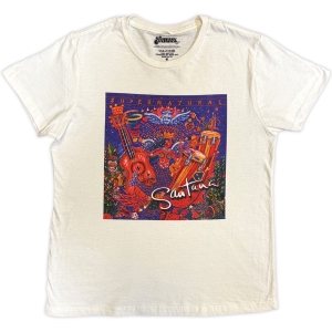Santana - Supernatural Uni Wht T-Shirt in der Gruppe MERCHANDISE / T-shirt / Pop-Rock bei Bengans Skivbutik AB (5653215r)