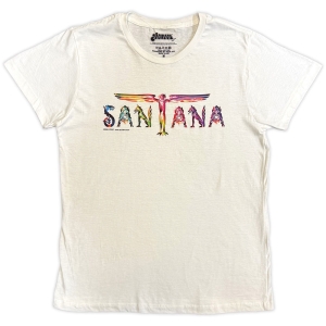 Santana - Angel Wings Logo Uni Wht T-Shirt in der Gruppe MERCHANDISE / T-shirt / Pop-Rock bei Bengans Skivbutik AB (5653218r)