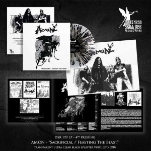 Amon - Sacrificial/Feasting The Beast (Spl in der Gruppe VINYL / Kommande / Hårdrock bei Bengans Skivbutik AB (5653290)