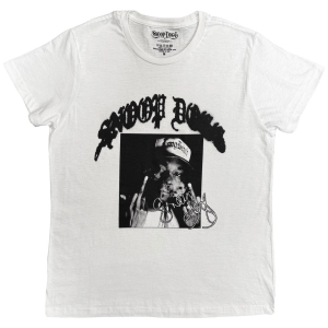Snoop Dogg - Middle Finger Uni Wht T-Shirt in der Gruppe MERCHANDISE / T-shirt / Nyheter / Hip Hop-Rap bei Bengans Skivbutik AB (5657660r)