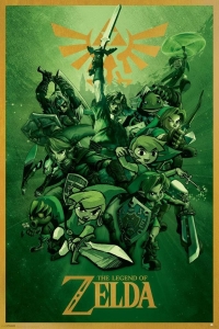 Game Poster - Zelda - Green Links (91,5 X 61 Cm) in der Gruppe MERCH bei Bengans Skivbutik AB (5658053)