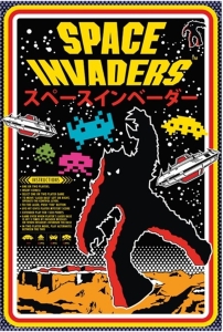 Game Poster - Space Invaders - Japanese (91,5 X 61 Cm) in der Gruppe MERCH bei Bengans Skivbutik AB (5658068)