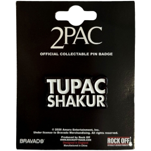 Tupac - Text Logo Pin Badge in der Gruppe MERCHANDISE / Pin-Button Badge / Hip Hop-Rap bei Bengans Skivbutik AB (5663201)