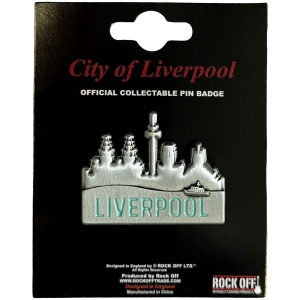 Rock Off - City Of Liverpool Skyline Pin Badge in der Gruppe Merchandise bei Bengans Skivbutik AB (5663236)