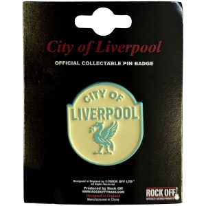Rock Off - City Of Liverpool Emblem Cyan Pin Badge in der Gruppe Merchandise bei Bengans Skivbutik AB (5663238)