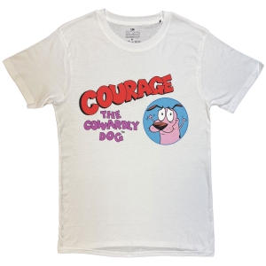 Courage The Cowardly Dog - Logo Uni Wht T-Shirt in der Gruppe MERCHANDISE / T-shirt / Nyheter /  bei Bengans Skivbutik AB (5663598r)