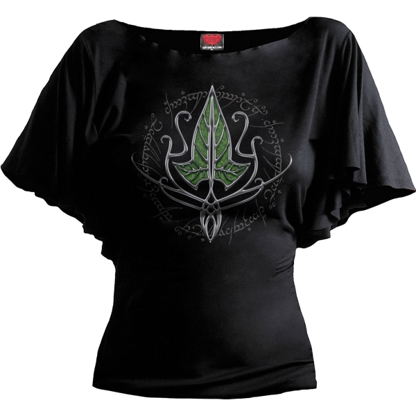 Lord Of The Rings - Frodo Leaf - Ladies Latin Boatneck Top in der Gruppe MERCHANDISE / T-shirt / Soundtrack bei Bengans Skivbutik AB (5666001r)