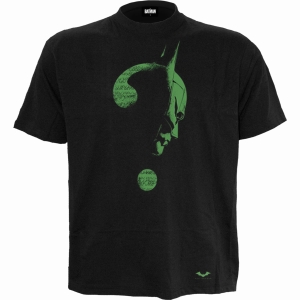 Batman - Riddler - Glow In The Dark Logo - T-Shirt in der Gruppe MERCHANDISE / T-shirt / Nyheter / Film-Musikal bei Bengans Skivbutik AB (5666010r)