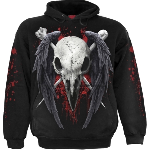 Spiral - Death Raven - Pullover Hoodie in der Gruppe MERCHANDISE / Kapuzenpullover /  bei Bengans Skivbutik AB (5666385r)