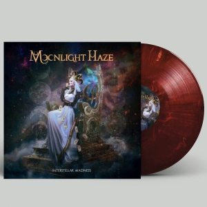 Moonlight Haze - Interstellar Madness (Red Marbled V in der Gruppe VINYL / Kommande / Hårdrock bei Bengans Skivbutik AB (5666522)