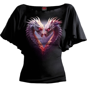 Spiral - Heart Of Dragons - Ladies Latin Boatneck Top in der Gruppe MERCHANDISE / T-shirt / Nyheter / Övrigt bei Bengans Skivbutik AB (5667044r)