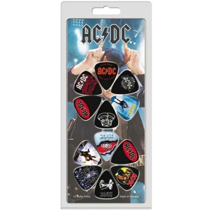 Ac/Dc - Album Covers 12-Pack Plectrum Pack in der Gruppe MERCHANDISE / Merch / Hårdrock bei Bengans Skivbutik AB (5667671)