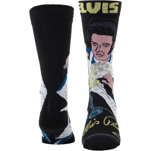 Elvis Presley - Cartoon Uni Bl Socks in der Gruppe MERCHANDISE / Strumpor / / bei Bengans Skivbutik AB (5667717)