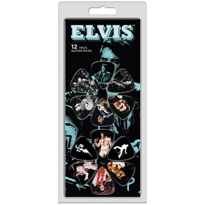 Elvis Presley - Faces 12-Pack Plectrum Pack in der Gruppe MERCHANDISE / Merch / Nyheter / Pop-Rock bei Bengans Skivbutik AB (5667718)