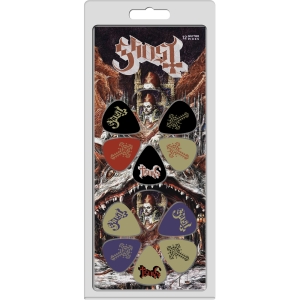 Ghost - Logos 12-Pack Plectrum Pack in der Gruppe MERCHANDISE / Merch / Nyheter / Hårdrock bei Bengans Skivbutik AB (5667729)