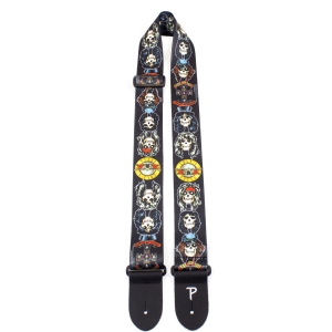Guns N Roses - Logos Guitar Strap in der Gruppe MERCHANDISE / Merch / Nyheter / Hårdrock bei Bengans Skivbutik AB (5667738)