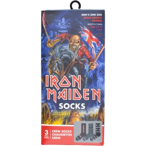 Iron Maiden - Logos Gift Box Uni 3-Pack Socks in der Gruppe MERCHANDISE / Strumpor /  /  bei Bengans Skivbutik AB (5667745)