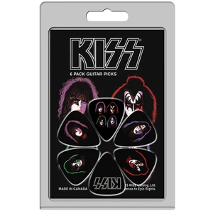 Kiss   - Faces Covers 6-Pack Plectrum Pack in der Gruppe MERCHANDISE / Merch / Nyheter / Hårdrock bei Bengans Skivbutik AB (5667749)