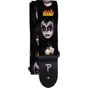 Kiss   - Faces Guitar Strap in der Gruppe MERCHANDISE / Merch / Nyheter / Hårdrock bei Bengans Skivbutik AB (5667751)