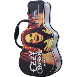 Ozzy Osbourne - Logos Guitar Tin Uni 3-Pack Socks in der Gruppe MERCHANDISE / Strumpor /  /  bei Bengans Skivbutik AB (5667758)