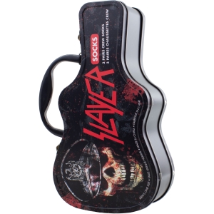 Slayer - Logos Guitar Tin Uni 3-Pack Socks in der Gruppe MERCHANDISE / Strumpor /  /  bei Bengans Skivbutik AB (5667782)