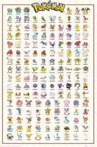 Game Poster - Pokemon - Kanto 151 91,5 x 61 cm in der Gruppe MERCHANDISE / Poster / Game Soundtrack bei Bengans Skivbutik AB (5668407)