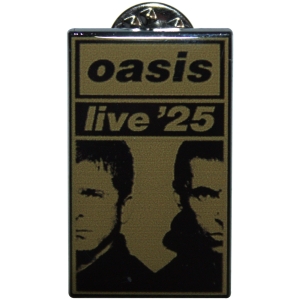 Oasis - Live 25 Gold Split Faces Pin Badge in der Gruppe MERCHANDISE / Pin-Button Badge / Pop-Rock bei Bengans Skivbutik AB (5668615)