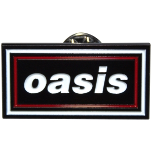 Oasis - Decca Logo Red & Navy Retro Pin Badge in der Gruppe MERCHANDISE / Merch / Pop-Rock bei Bengans Skivbutik AB (5668621)