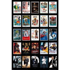 Movie Poster  - James Bond (25 Films)  Poster 91,5 X 61 Cm in der Gruppe MERCHANDISE / Poster / Soundtrack bei Bengans Skivbutik AB (5669244)