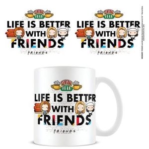 Friends - Friends  (Life Is Better With Friends - Chibi) Mug in der Gruppe MERCHANDISE / Tasse / Soundtrack bei Bengans Skivbutik AB (5669302)