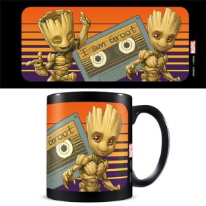 Guardians Of The Galaxy - Guardians Of The Galaxy (Groot Sunset) Black Mug in der Gruppe MERCHANDISE / Tasse / Soundtrack bei Bengans Skivbutik AB (5669315)