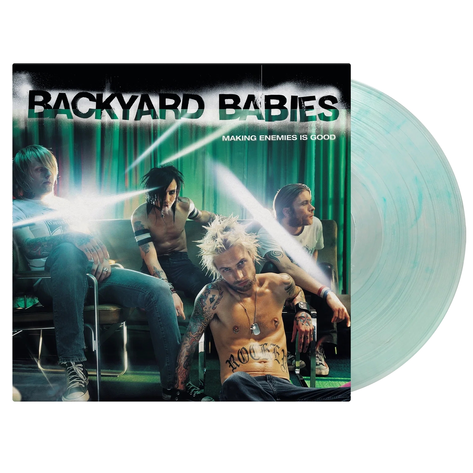 Backyard Babies - Making Enemies Is Good (Translucent Green Marbled Vinyl LP) in der Gruppe UNSERE TIPPS / Freitagsveröffentlichungen / 2026-05-29 bei Bengans Skivbutik AB (5669411)
