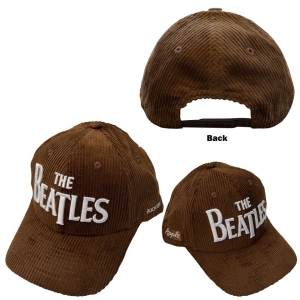 The Beatles - Drop T Logo & Apple Corduroy Brown Baseball Cap in der Gruppe MERCHANDISE / Kappe /  /  bei Bengans Skivbutik AB (5671079)