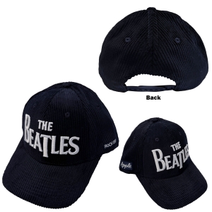 The Beatles - Drop T Logo & Apple Corduroy Navy Baseball Cap in der Gruppe MERCHANDISE / Kappe /  /  bei Bengans Skivbutik AB (5671081)