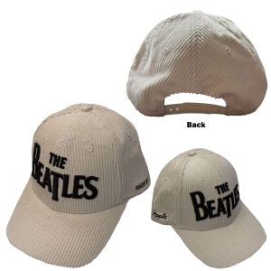 The Beatles - Drop T Logo & Apple Corduroy Natrl Baseball Cap in der Gruppe MERCHANDISE / Kappe /  /  bei Bengans Skivbutik AB (5671082)