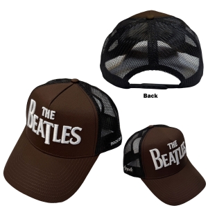 The Beatles - Drop T Logo & Apple Brown/Bl Mesh-Back Cap in der Gruppe MERCHANDISE / Kappe /  /  bei Bengans Skivbutik AB (5671083)