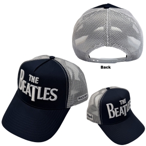 The Beatles - Drop T Logo & Apple Navy/Wht Mesh-Back Cap in der Gruppe MERCHANDISE / Kappe /  /  bei Bengans Skivbutik AB (5671086)