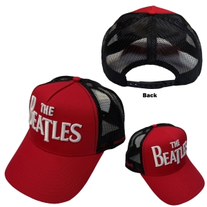 The Beatles - Drop T Logo & Apple Red/Bl Mesh-Back Cap in der Gruppe MERCHANDISE / Kappe /  /  bei Bengans Skivbutik AB (5671087)